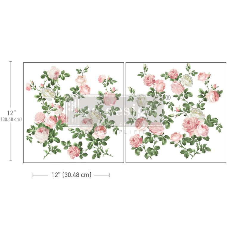NEW! SALON DE DIANE Redesign Maxi Transfer (2 sheets, each 30.48cm x 30.48cm) - Rustic Farmhouse Charm
