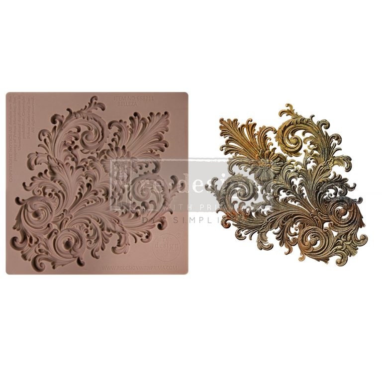 NEW! SALON DE LE BELLE EPOQUE (BELLEZA) Redesign Mould 6"x6" - Rustic Farmhouse Charm