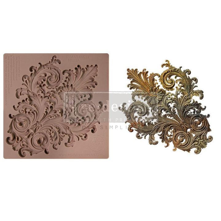 NEW! SALON DE LE BELLE EPOQUE (BELLEZA) Redesign Mould 6"x6" - Rustic Farmhouse Charm