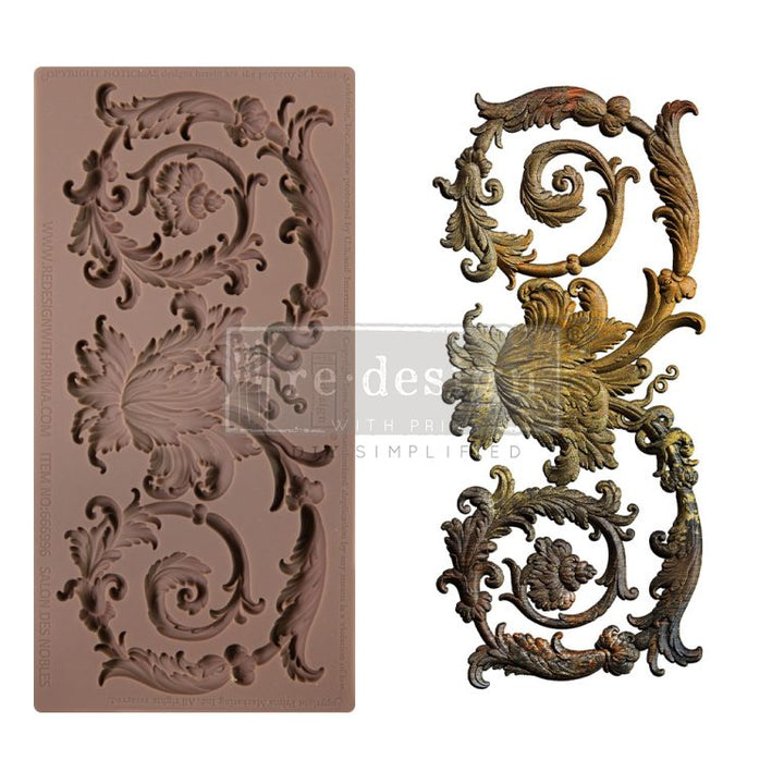 NEW! SALON DES NOBLES Redesign Mould 4"x8" - Rustic Farmhouse Charm