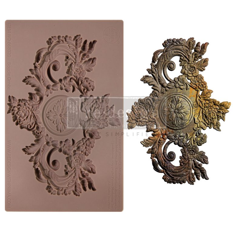 NEW! SALON PARISIEN CHARM (BOUCLE ORNEE) Redesign Mould 5"x8" - Rustic Farmhouse Charm