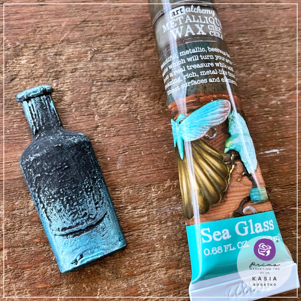 NEW! SEA GLASS Finnabair Metallique Wax (Art Alchemy) - Rustic Farmhouse Charm