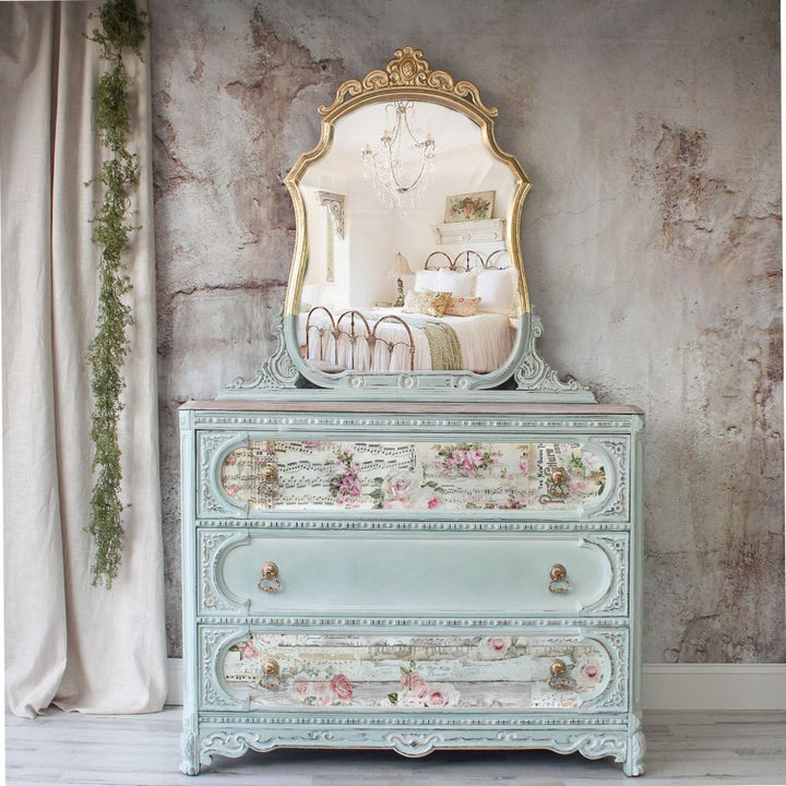 NEW! Redesign Decoupage Tissue Paper Pack - SHABBY CHIC SHEETS (3 sheets, each 49.53cm x 76.2cm) - Rustic Farmhouse Charm