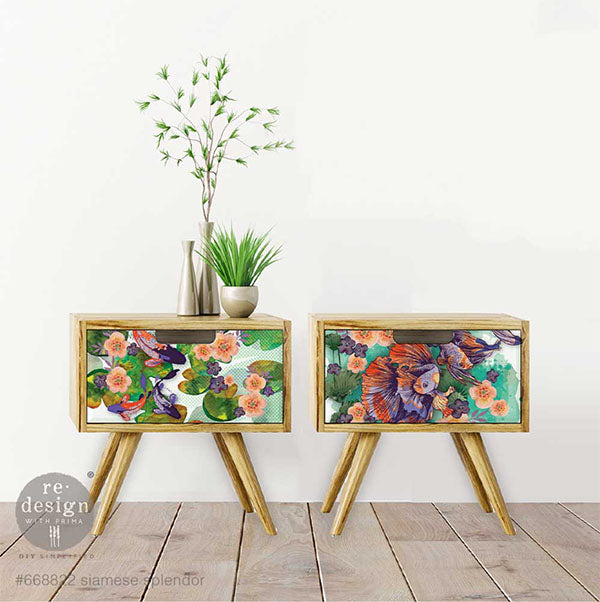 NEW! SIAMESE SPENDOUR Redesign Maxi Transfer by Cece (2 sheets, each 30.48cm x 30.48cm) - Rustic Farmhouse Charm