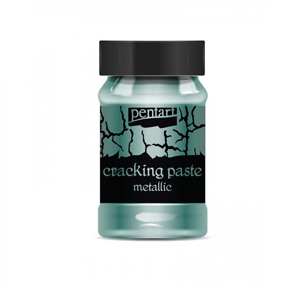 SILVER TURQUOISE Metallic Cracking Paste by Pentart 100ml - Rustic Farmhouse Charm