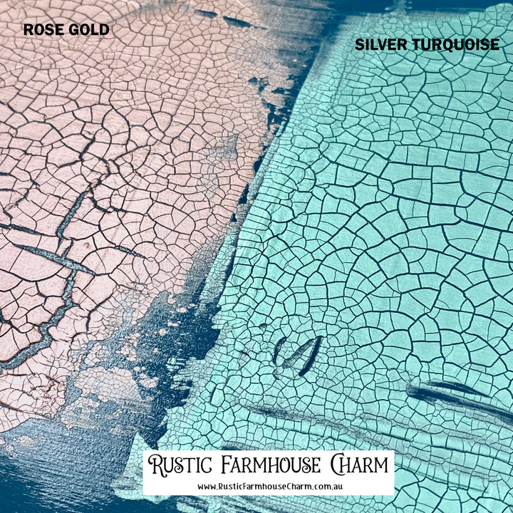 SILVER TURQUOISE Metallic Cracking Paste by Pentart 100ml - Rustic Farmhouse Charm