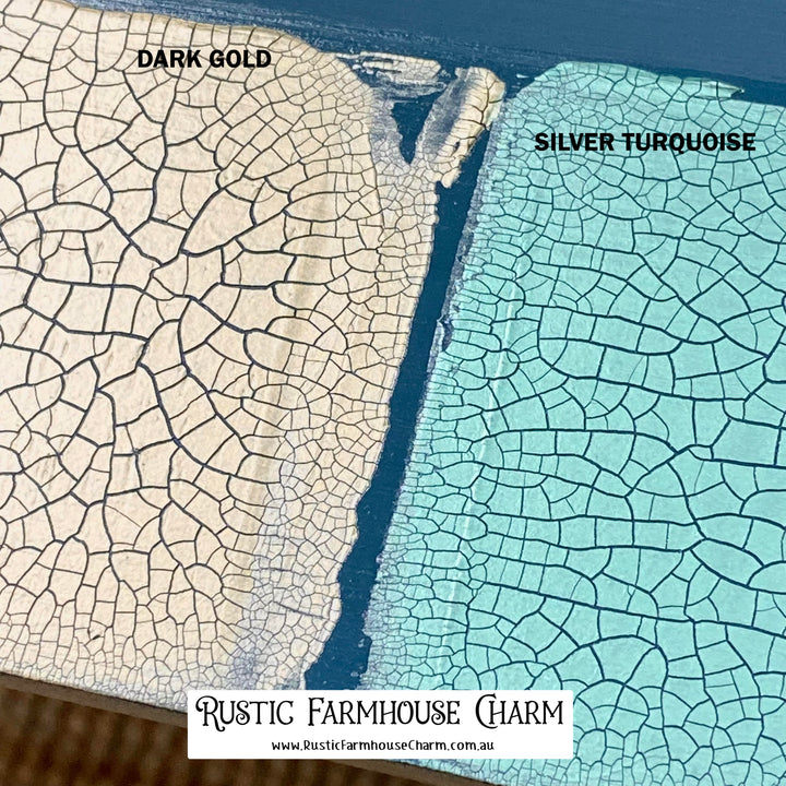 SILVER TURQUOISE Metallic Cracking Paste by Pentart 100ml - Rustic Farmhouse Charm