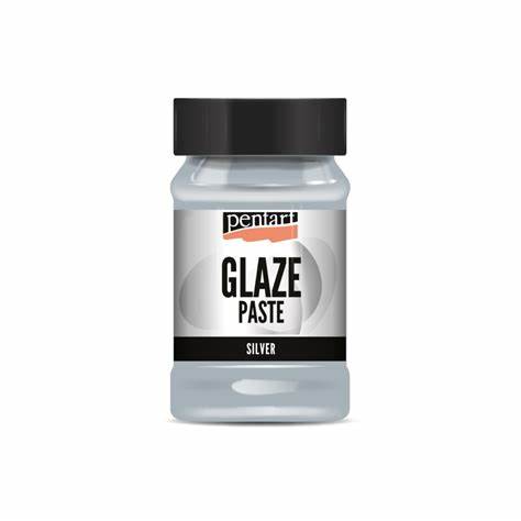 Pentart SILVER Glaze Paste 100ml - Rustic Farmhouse Charm