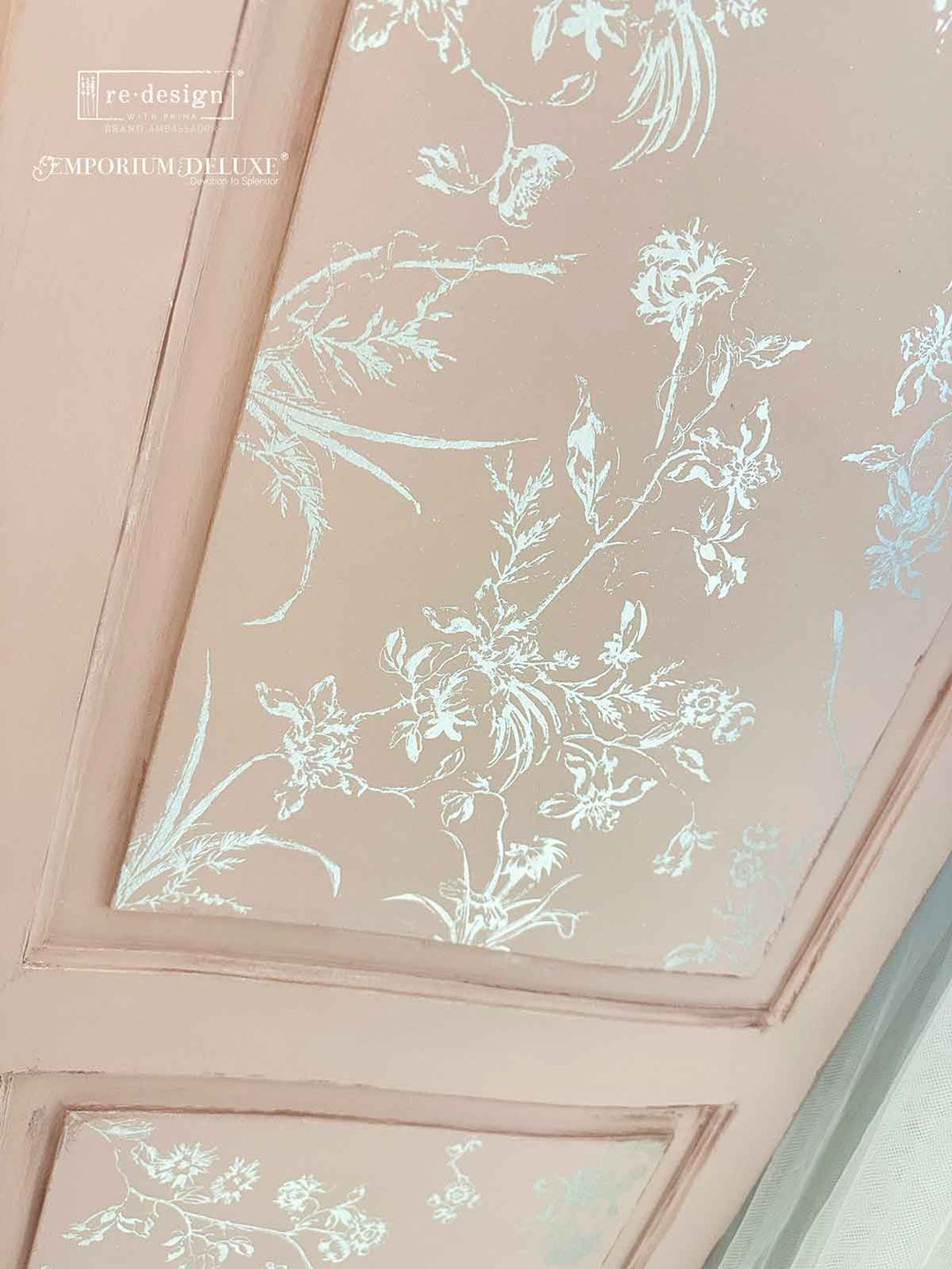 Redesign Kacha Foil Transfer - SILVER BIRD (45.72cm x 60.96cm) - Rustic Farmhouse Charm