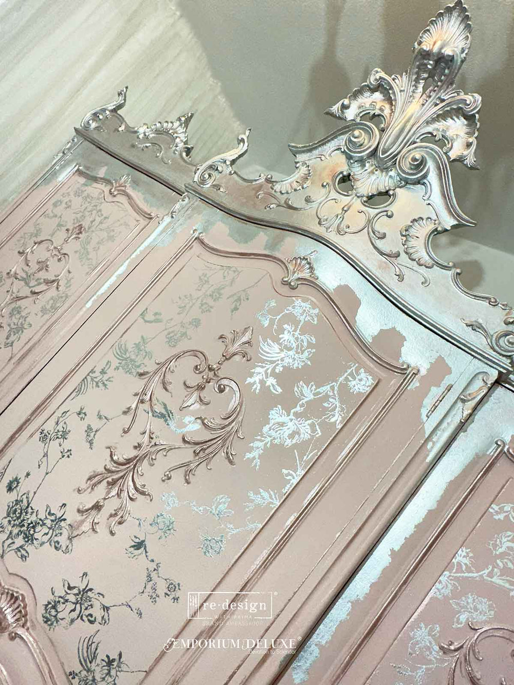 Redesign Kacha Foil Transfer - SILVER BIRD (45.72cm x 60.96cm) - Rustic Farmhouse Charm