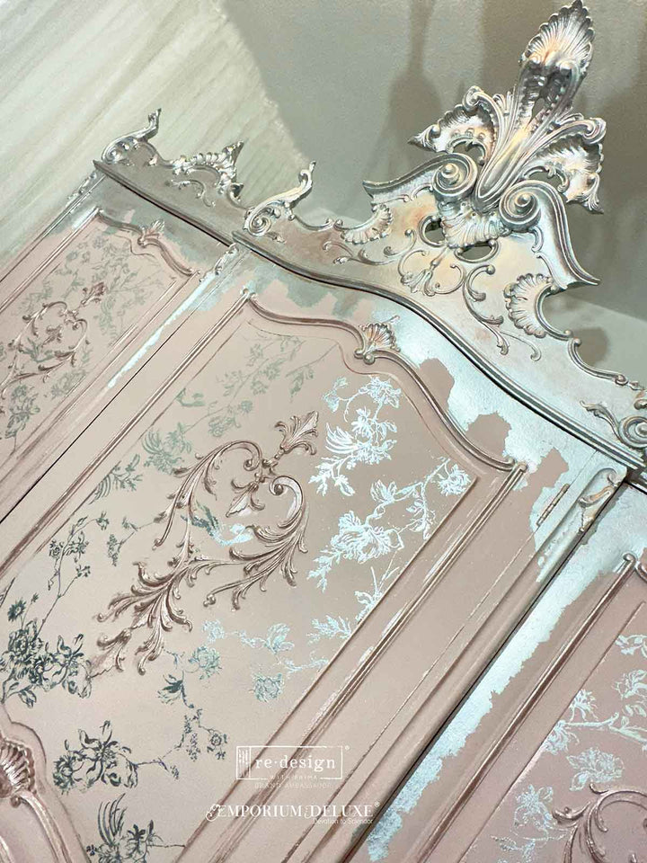 Redesign Kacha Foil Transfer - SILVER BIRD (45.72cm x 60.96cm) - Rustic Farmhouse Charm