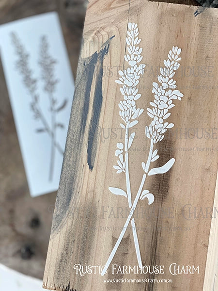 SIMPLY LAVENDER Designer Stencil by Rustic Farmhouse Charm - Rustic Farmhouse Charm