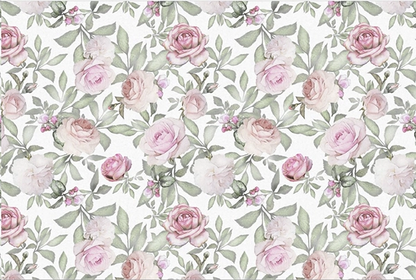 Decoupage Tissue Paper - Soft Pink Roses Watercolour (50.8cm x 76.2cm) - Rustic Farmhouse Charm