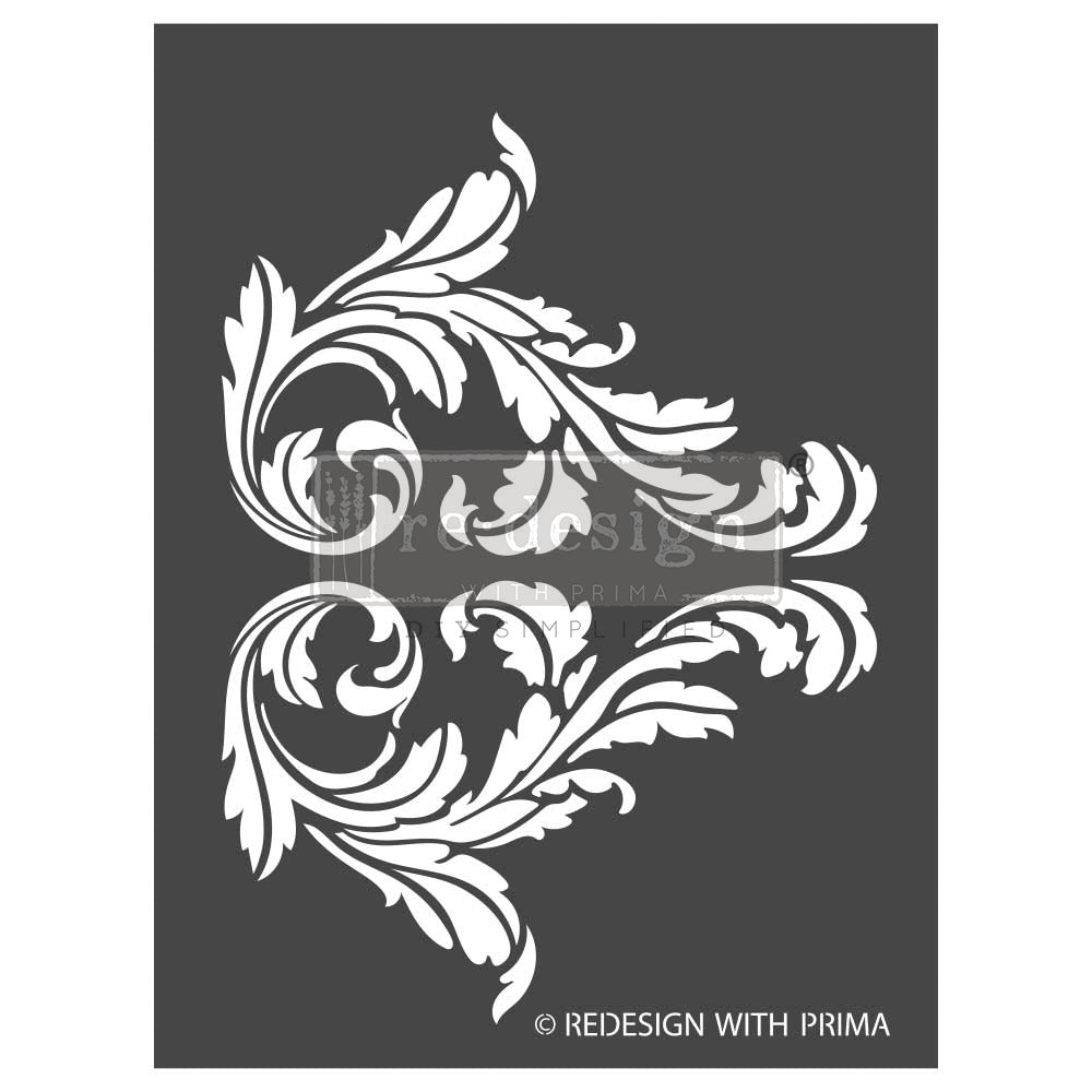 NEW! Redesign 3D Stencil - SPLENDID SCROLL (22.86cm x 30.48cm) - Rustic Farmhouse Charm