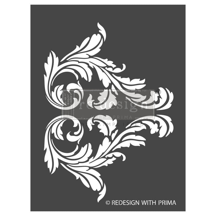 NEW! Redesign 3D Stencil - SPLENDID SCROLL (22.86cm x 30.48cm) - Rustic Farmhouse Charm