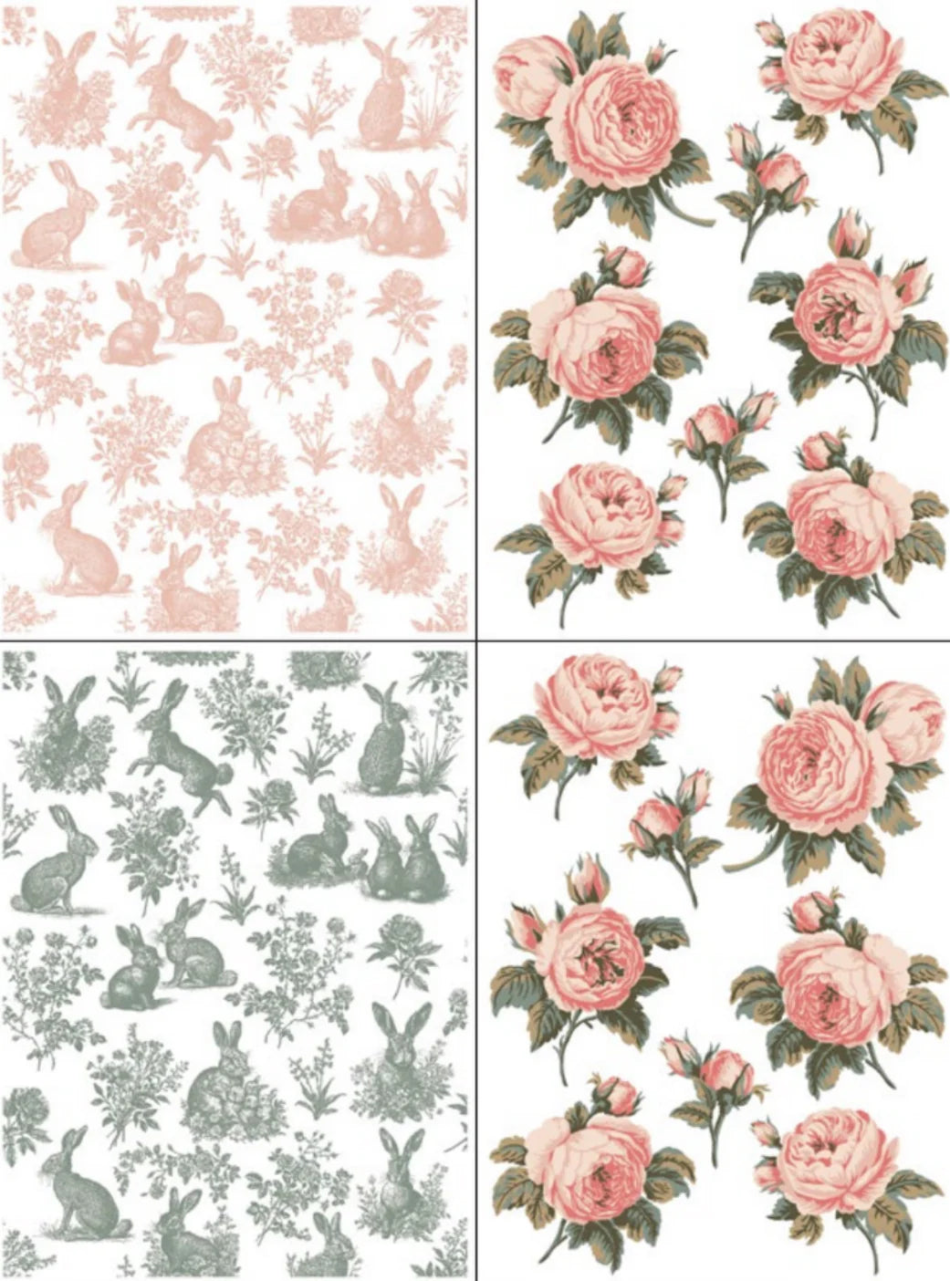 NEW! IOD Paint Inlay - SPRING MELODY (set of eight 12"x16" sheets) - Rustic Farmhouse Charm