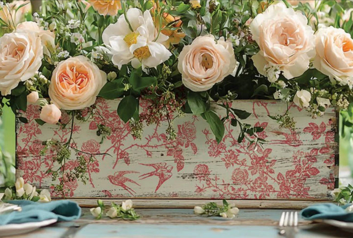 NEW! IOD Paint Inlay - SPRING MELODY (set of eight 12"x16" sheets) - Rustic Farmhouse Charm