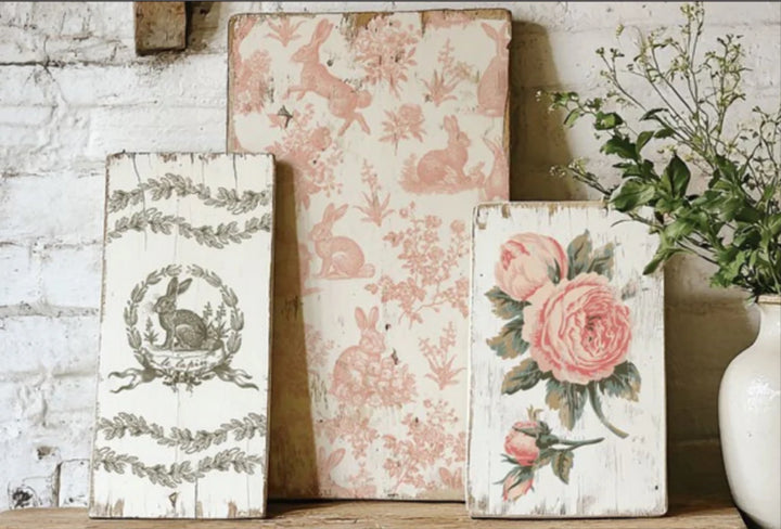 NEW! IOD Paint Inlay - SPRING MELODY (set of eight 12"x16" sheets) - Rustic Farmhouse Charm