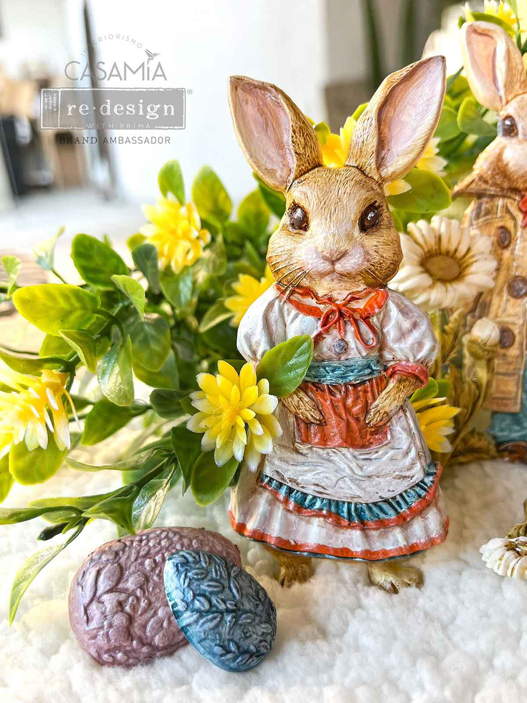 NEW! Redesign Mould - SPRINGTIME BUNNY (5" x 8") - Rustic Farmhouse Charm