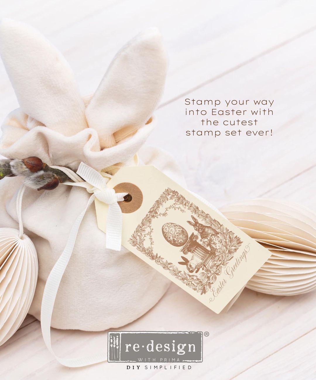 EASTER Clear Stamp Set by Redesign (20.32cm x 27.94cm) - Rustic Farmhouse Charm