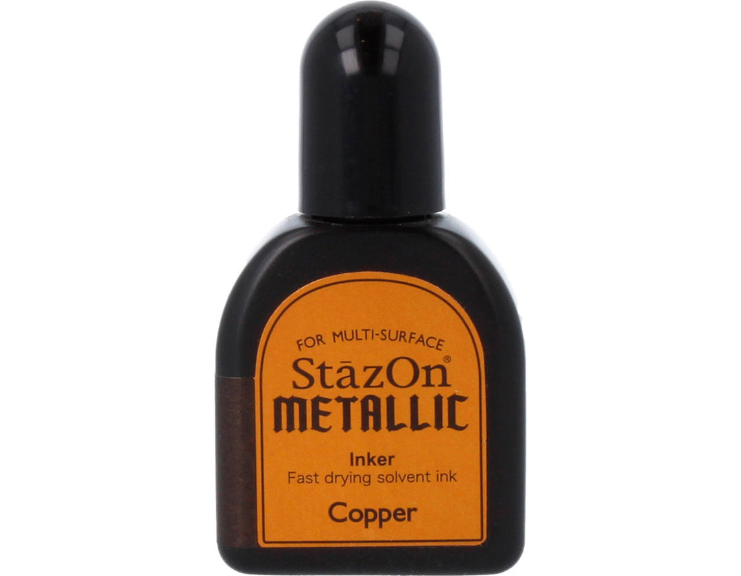 StazOn Metallic Ink Refill Re-inker - COPPER 15ml (Permanent, Solvent-Based) - Rustic Farmhouse Charm