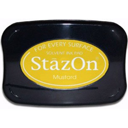 StazOn Ink Pad - MUSTARD (Permanent, Solvent-Based) - Rustic Farmhouse Charm
