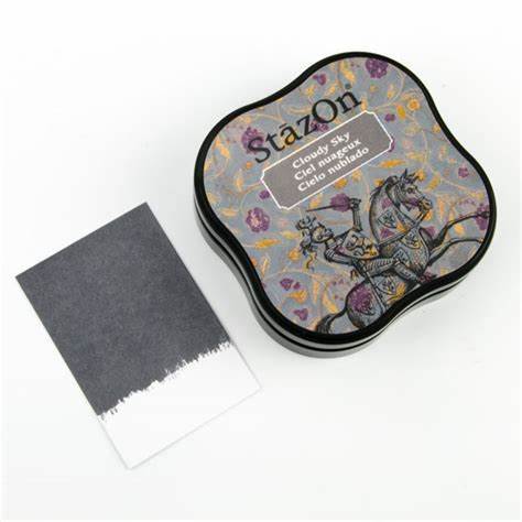 StazOn Midi Ink Pad - CLOUDY SKY (Permanent, Solvent-Based) - Rustic Farmhouse Charm