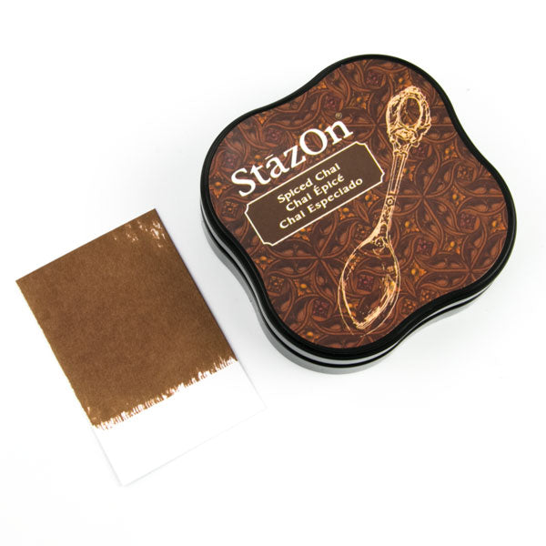 StazOn Midi Ink Pad - SPICED CHAI (Permanent, Solvent-Based) - Rustic Farmhouse Charm