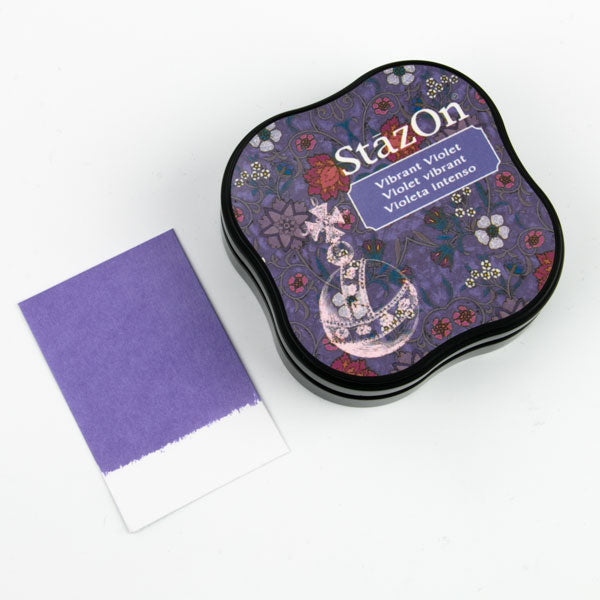 StazOn Midi Ink Pad - VIBRANT VIOLET (Permanent, Solvent-Based) - Rustic Farmhouse Charm