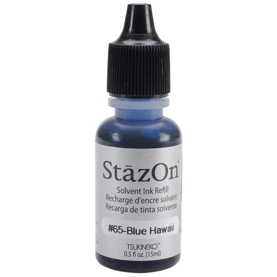 StazOn Ink Refill - BLUE HAWAII 15ml (Permanent, Solvent-Based) - Rustic Farmhouse Charm