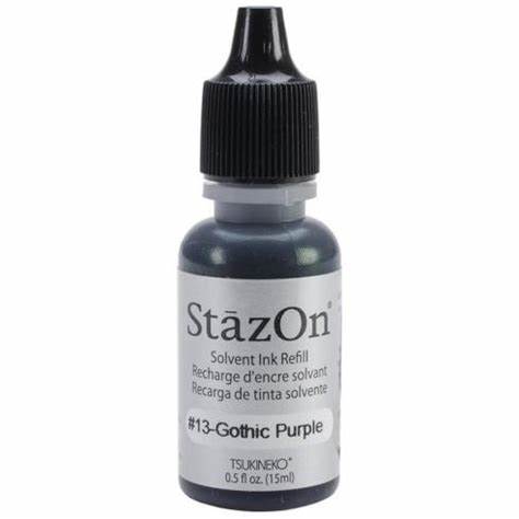 StazOn Ink Refill - GOTHIC PURPLE 15ml (Permanent, Solvent-Based) - Rustic Farmhouse Charm