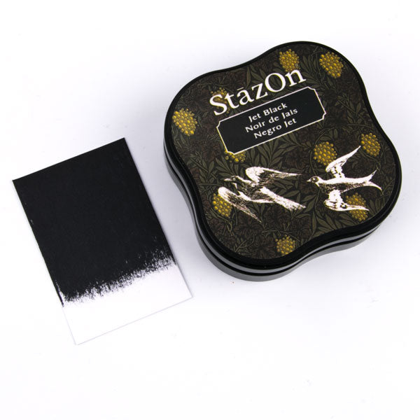 StazOn Midi Ink Pad - JET BLACK (Permanent, Solvent-Based) - Rustic Farmhouse Charm