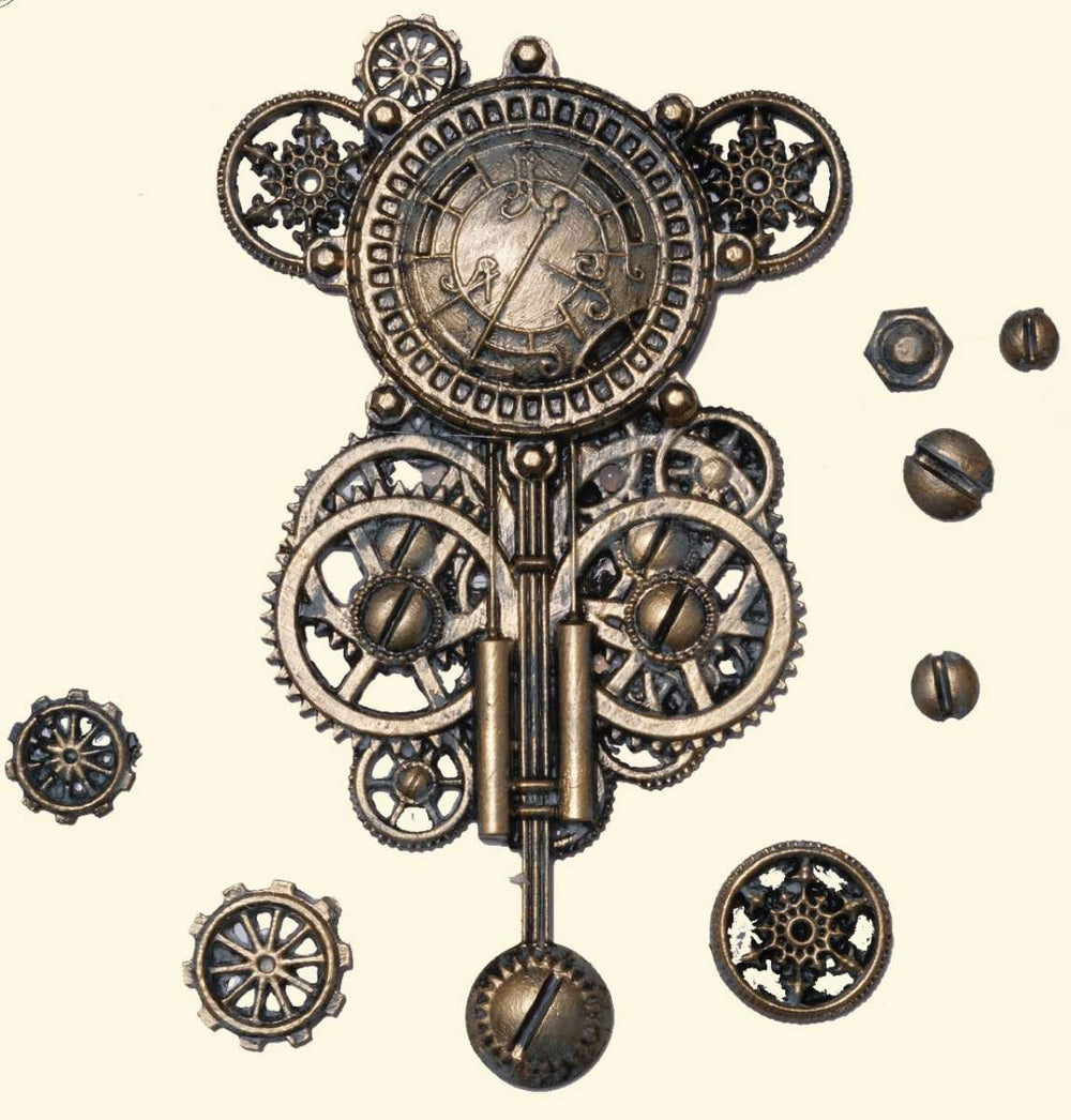 LaBlanche Mould - STEAMPUNK CLOCK (12.7 cm x 20.3 cm) - Rustic Farmhouse Charm