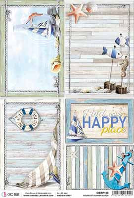 Ciao Bella Rice Paper - SUMMER CARDS (A4) - Rustic Farmhouse Charm