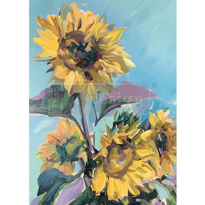 NEW! Redesign Limited A1 Decoupage Fibre Paper - SUNSHINE EMBRACE (59.44cm x 84.07cm) - Rustic Farmhouse Charm