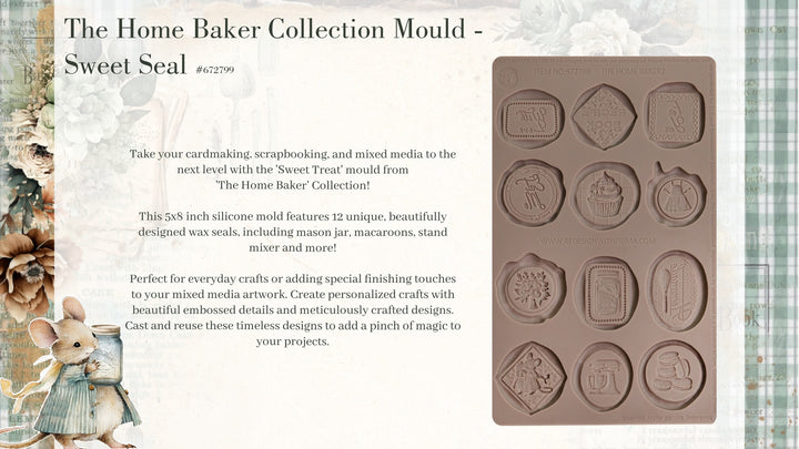 Prima Mould - SWEET SEAL (5" x 8") - Rustic Farmhouse Charm