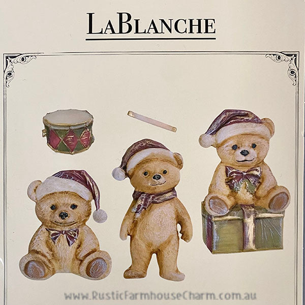 LaBlanche Mould - TEDDY BEARS (12.7 cm x 20.3 cm) - Rustic Farmhouse Charm