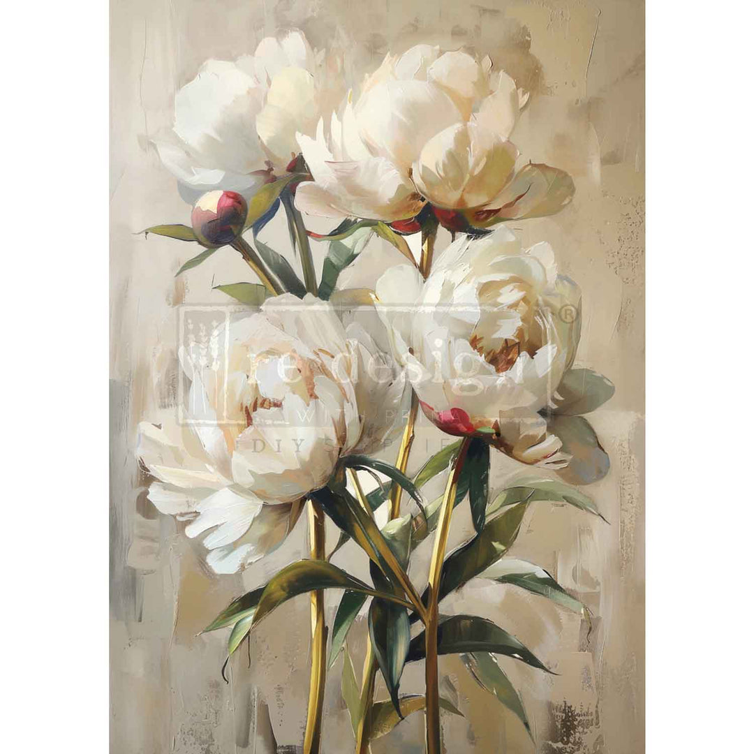 NEW! Redesign Limited A1 Decoupage Fibre Paper - THE ART OF BLOOMING (59.44cm x 84.07cm) - Rustic Farmhouse Charm