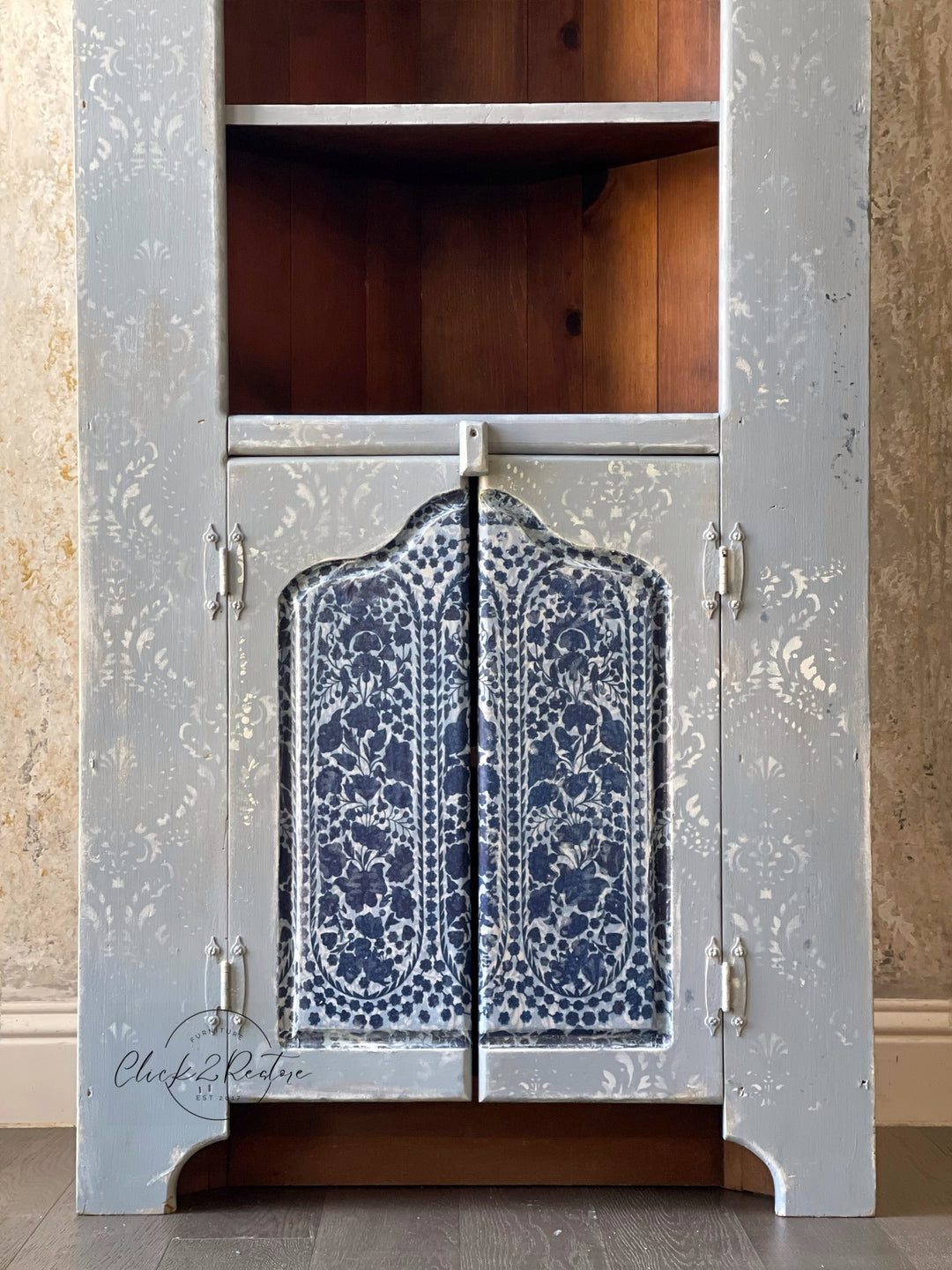 NEW! Redesign A1 Decoupage Fibre Paper - THE BLUE HOUSE (59.44cm x 84.07cm) - Rustic Farmhouse Charm