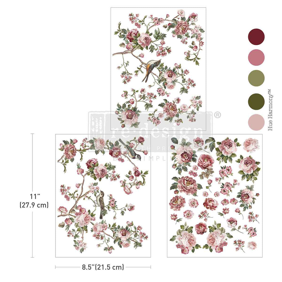 NEW! Redesign Middy Transfer - THE ENCHANTED GROVE (3 sheets, each 21.59cm x 27.94cm) - Rustic Farmhouse Charm