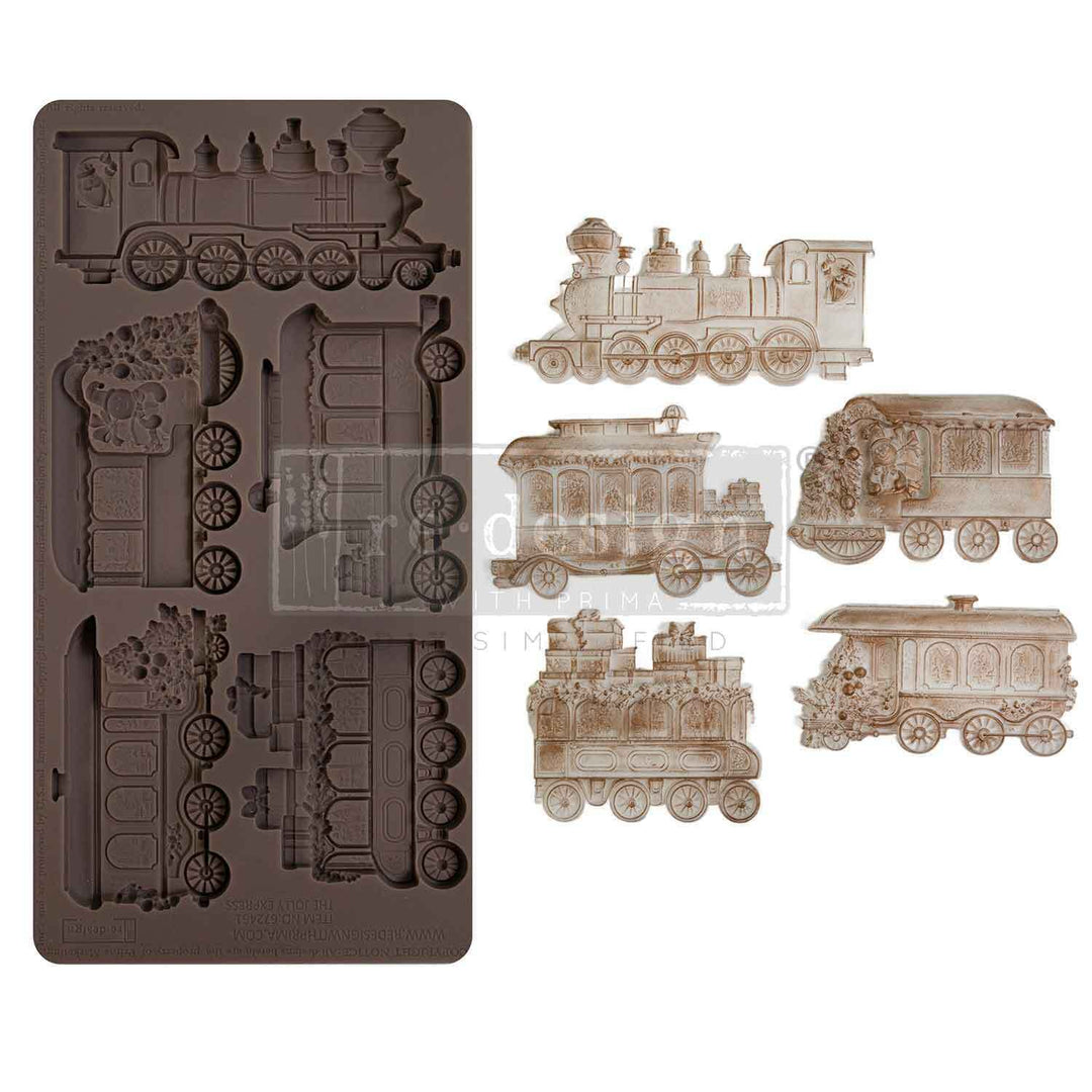 Redesign Mould - THE JOLLY EXPRESS (5" x 10") - Rustic Farmhouse Charm