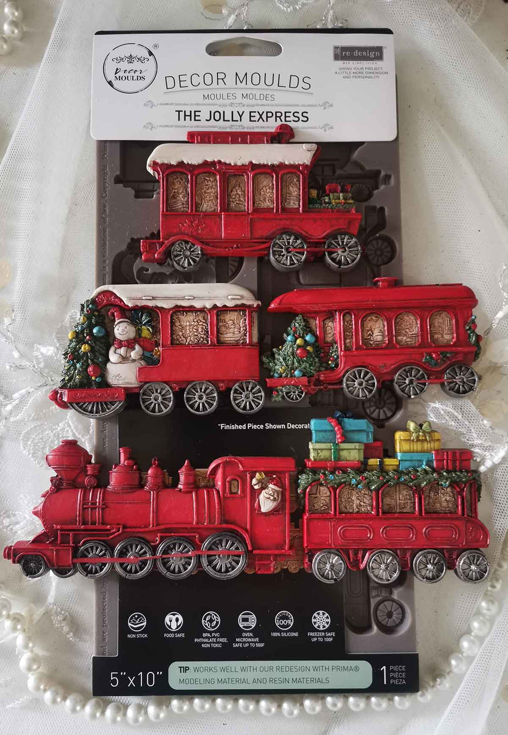 Redesign Mould - THE JOLLY EXPRESS (5" x 10") - Rustic Farmhouse Charm