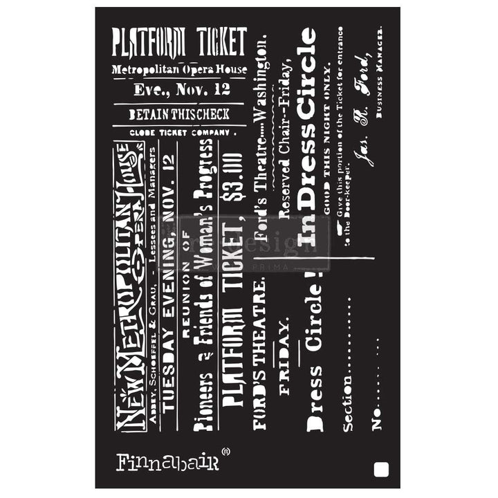 NEW! THEATRE NIGHT Finnabair Stencil 6" x 9" - Rustic Farmhouse Charm