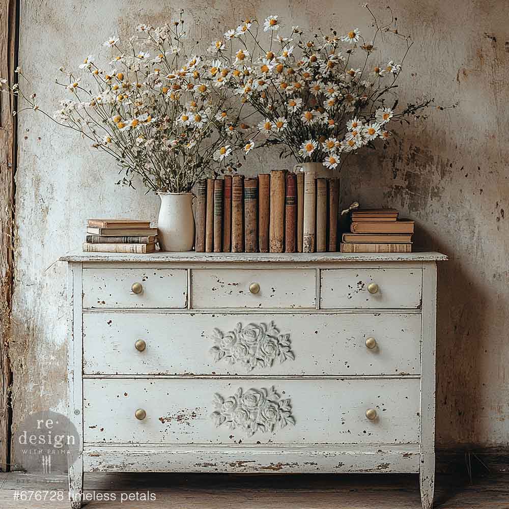 NEW! Redesign Décor Poly - TIMELESS PETALS (12.1cm x 20.3cm) - Rustic Farmhouse Charm