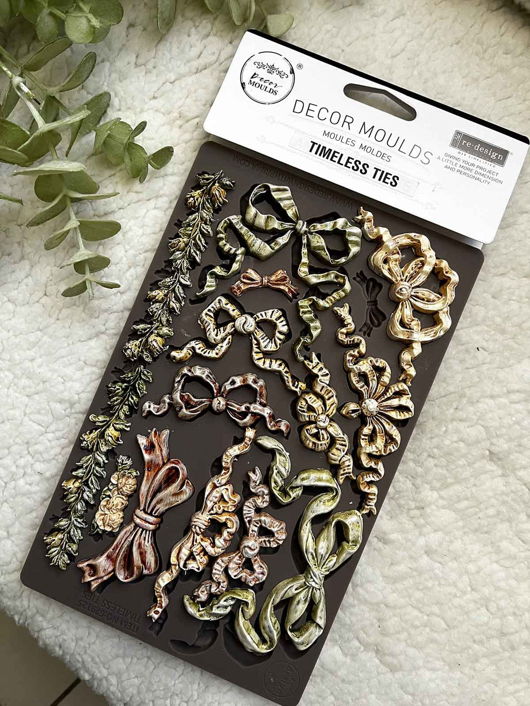 NEW! Redesign Mould - TIMELESS TIES (5" x 8") - Rustic Farmhouse Charm