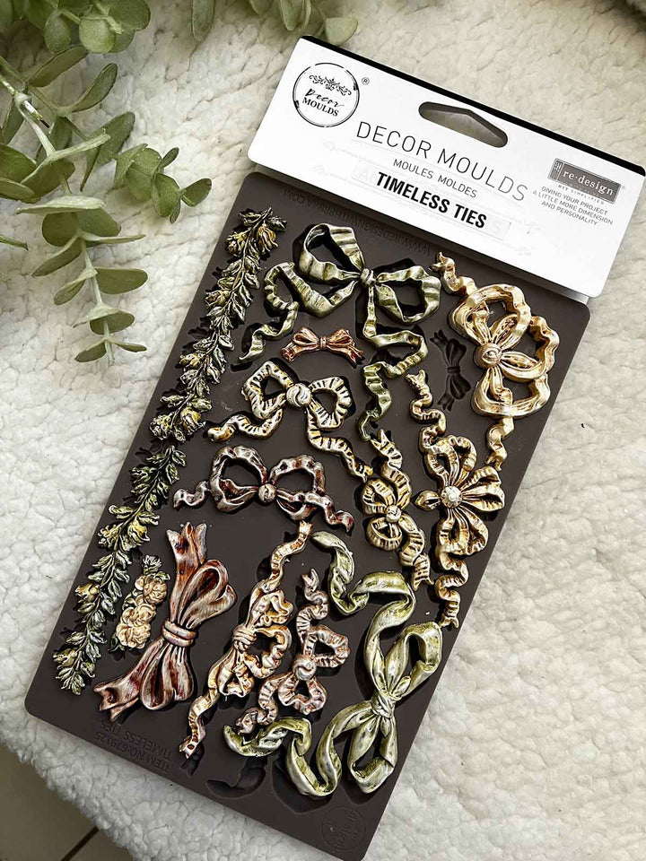 NEW! Redesign Mould - TIMELESS TIES (5" x 8") - Rustic Farmhouse Charm