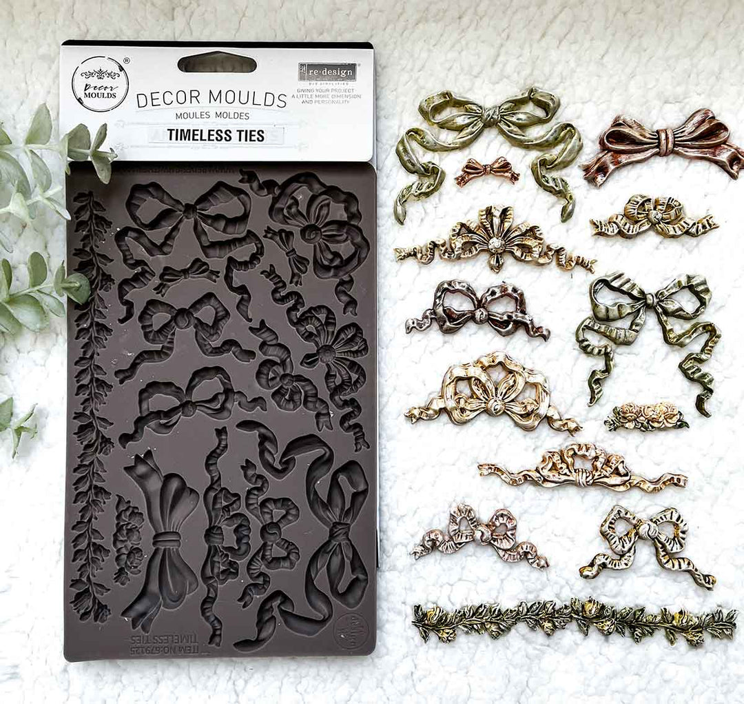 NEW! Redesign Mould - TIMELESS TIES (5" x 8") - Rustic Farmhouse Charm