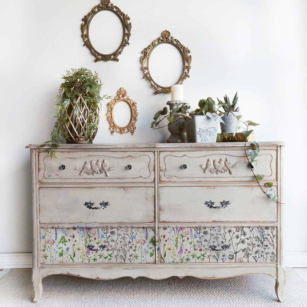 TINY FLOWERS Redesign Middy Transfer (3 sheets, each 21.59cm x 27.94cm) - Rustic Farmhouse Charm