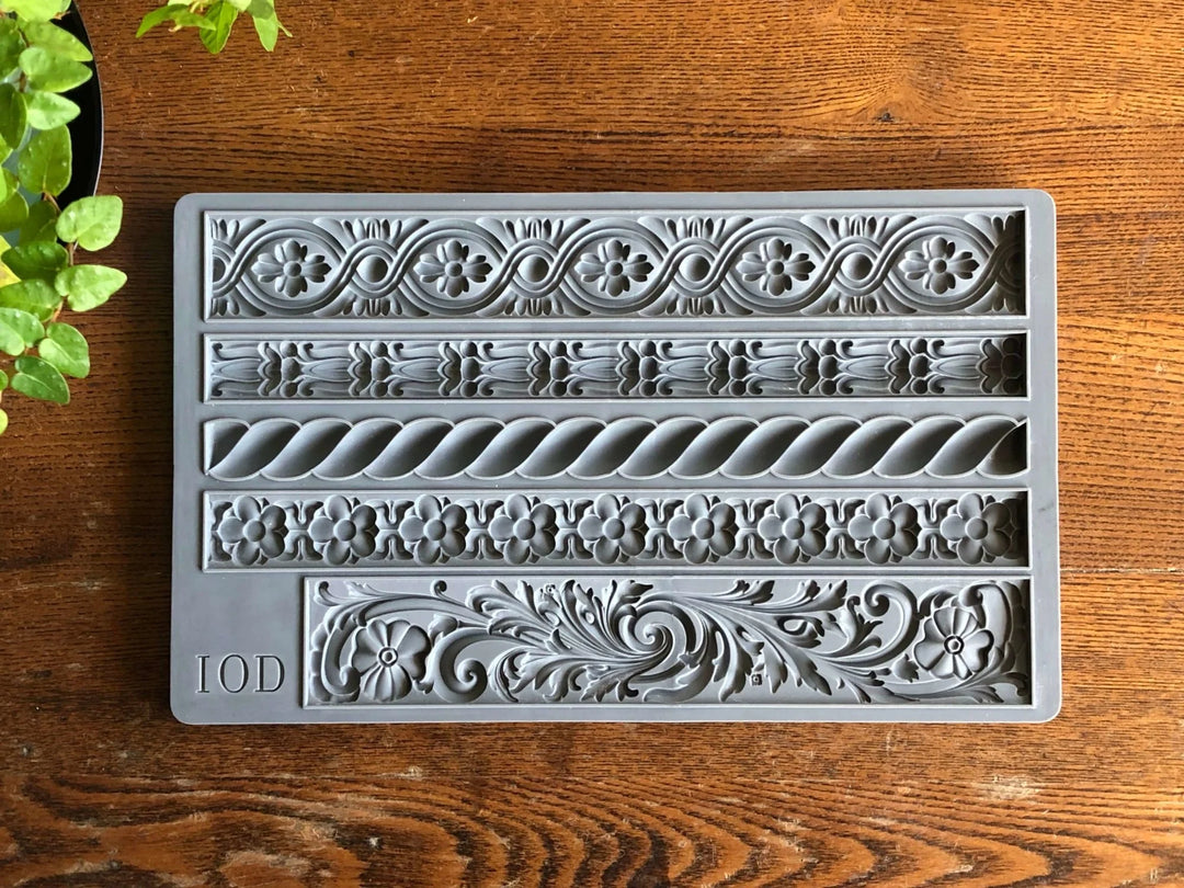 TRIMMINGS 2 Mould by IOD (6"x10", 15.24cm x 25.4cm) - Rustic Farmhouse Charm