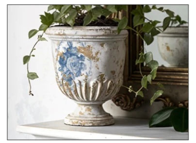 TROMP L'OEILL BLEU Paint Inlay by IOD (set of four 12"x16" sheets) - Rustic Farmhouse Charm